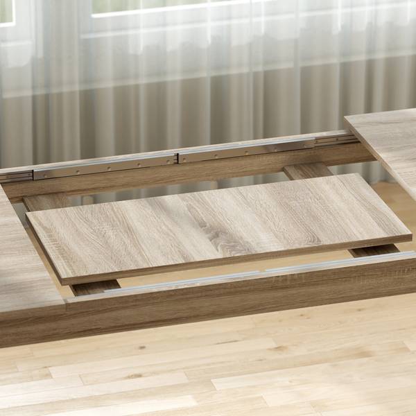 Ausziehbarer Esstisch 272V90AK Braun - Holzwerkstoff - 260 x 76 x 90 cm