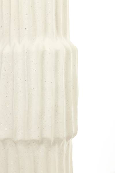 Vase Longa Weiß - Steingut - 21 x 73 x 21 cm