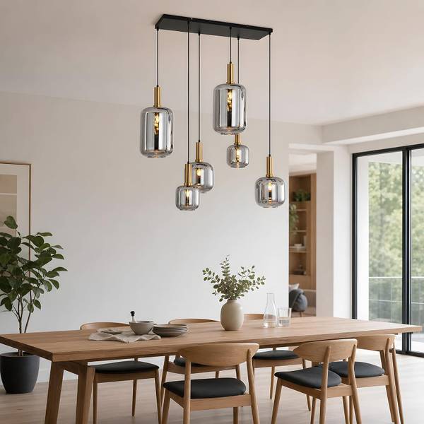 Pendelleuchte Fowler II Grau - Metall - 41 x 150 x 97 cm