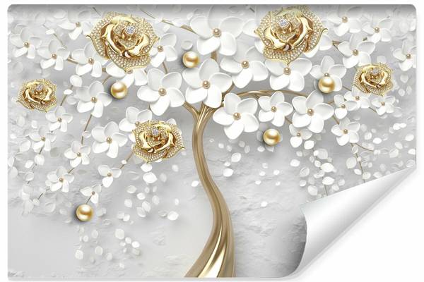 Fototapet abstrakt Baum Blumen Diamanten 368 x 254 x 254 cm