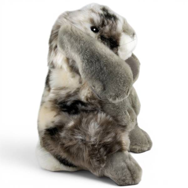 Kuscheltier Hase Grau - Kunstfell - 11 x 20 x 11 cm