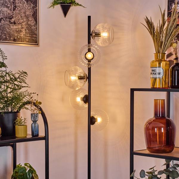 Stehlampe Cesaro Aluminium - Klarglas - 17 x 160 x 83 cm