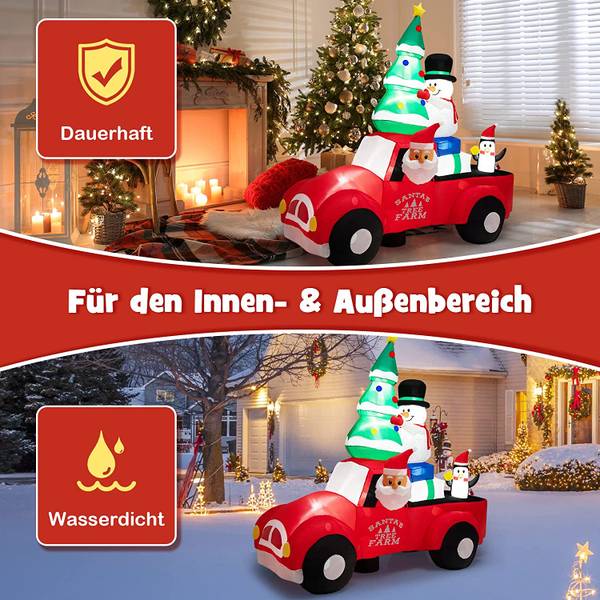 Aufblasbarer Weihnachtsmann Textil - 120 x 240 x 220 cm