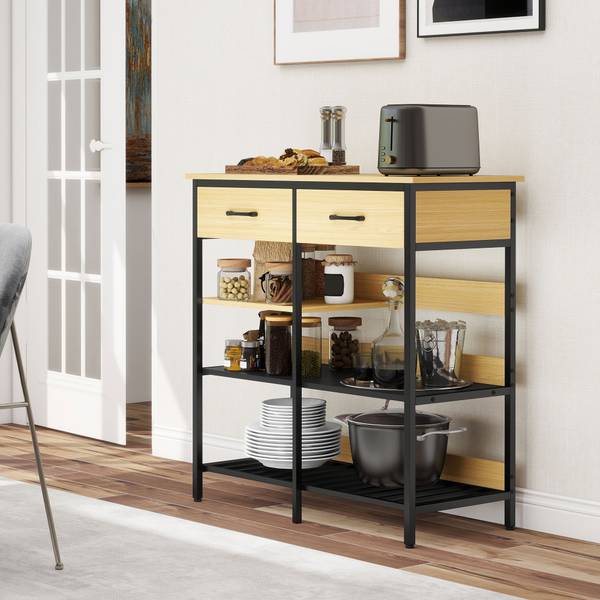 Sideboard 83A-341V90ND Braun - Stahl - 40 x 91 x 90 cm
