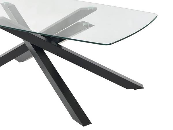 Esstisch METRILIA Schwarz - Glas - 200 x 75 x 100 cm