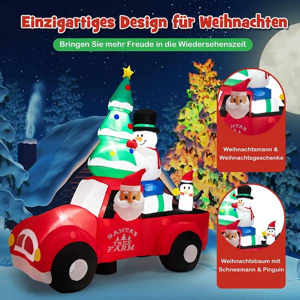 Aufblasbarer Weihnachtsmann Textil - 120 x 240 x 220 cm