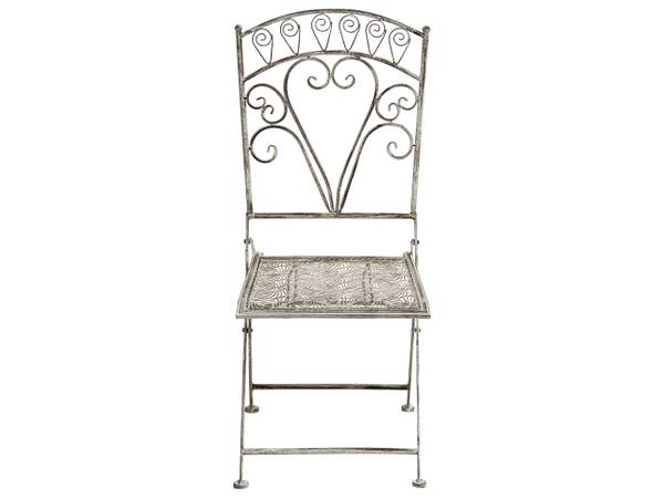 Gartenset NURRA 3-tlg Grau - Metall - 47 x 92 x 47 cm
