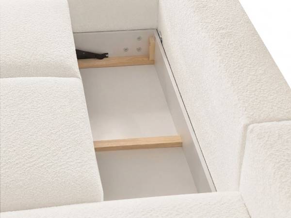 Ecksofa AVELIN Creme - Ecke davorstehend links