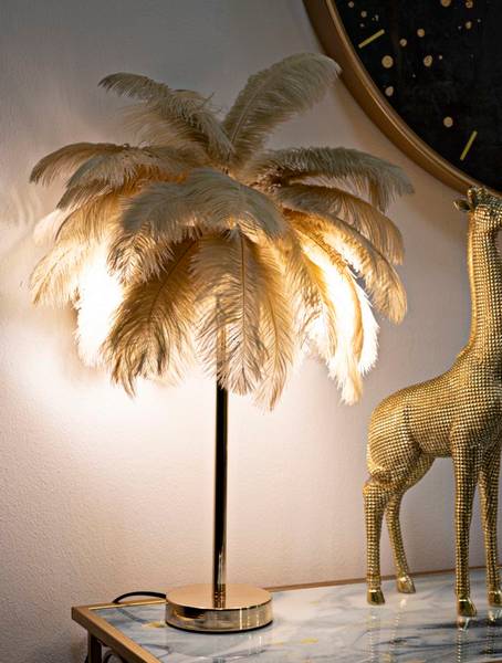 Lampe de table Palm Doré - Métal - 40 x 55 x 40 cm