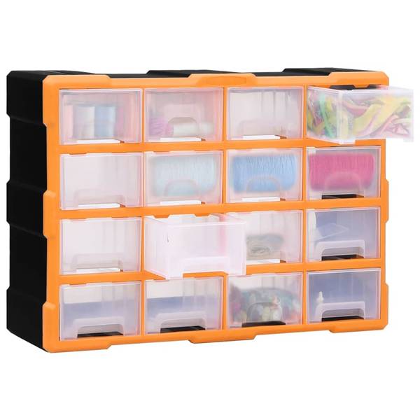 Multi-Schubladen-Organizer 3004089-1 Schwarz - Orange