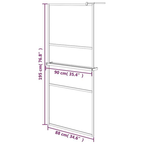 Paroi de douche 3029919 Profondeur : 90 cm