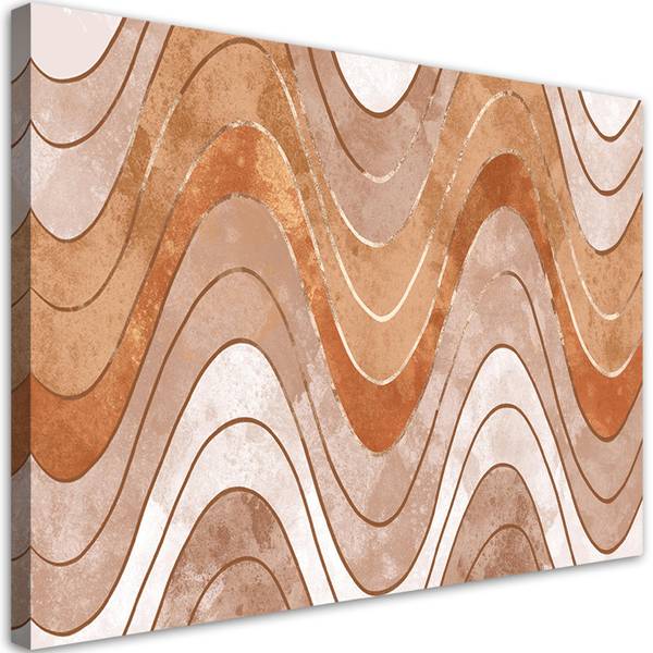 Wandbild horizontale wellenlinien 120 x 80 cm