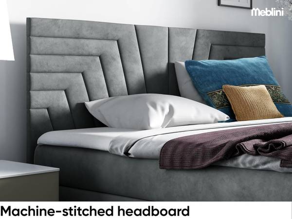 Boxspringbett BACALAR H3 Dunkelgrau