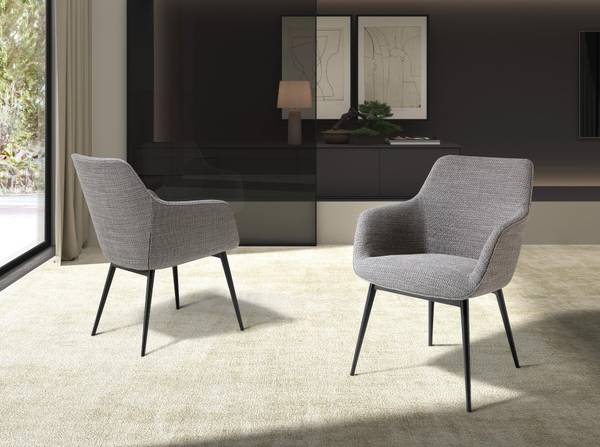 Stuhl 4222 Grau - Webstoff - 65 x 85 x 68 cm