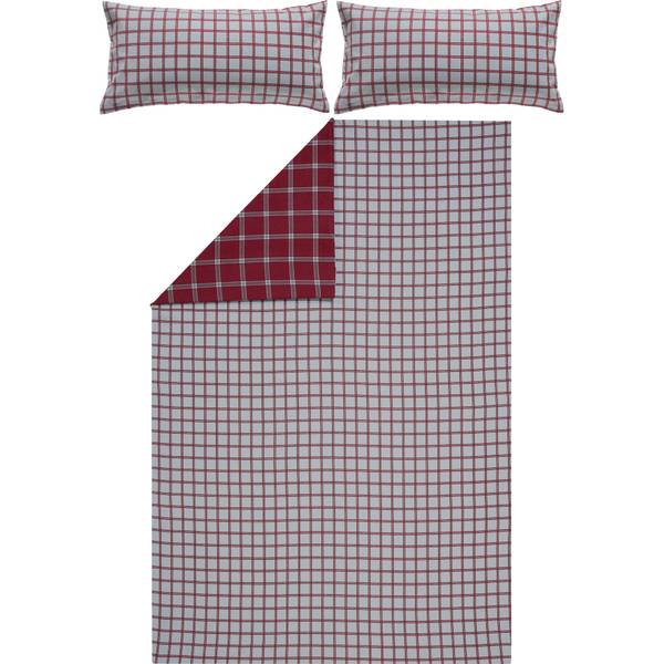 Wendebettwäsche 160772 Rot - 200 x 200 cm