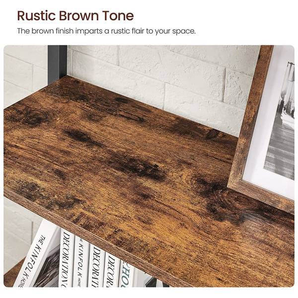Bücherregal Standregal Bilāspur Braun - Holzwerkstoff - 30 x 186 x 80 cm