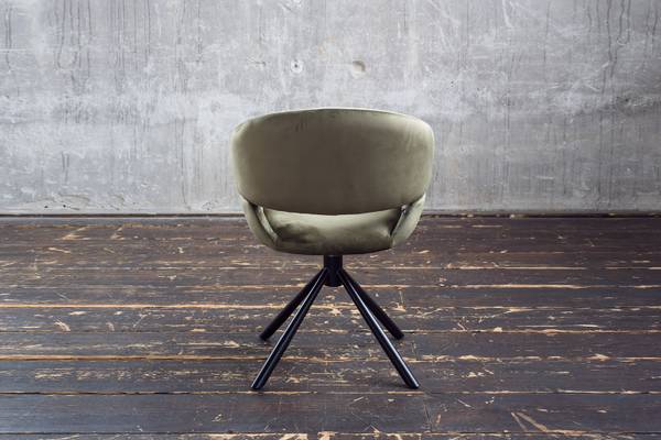Chaise de salle à manger LARA Vert foncé