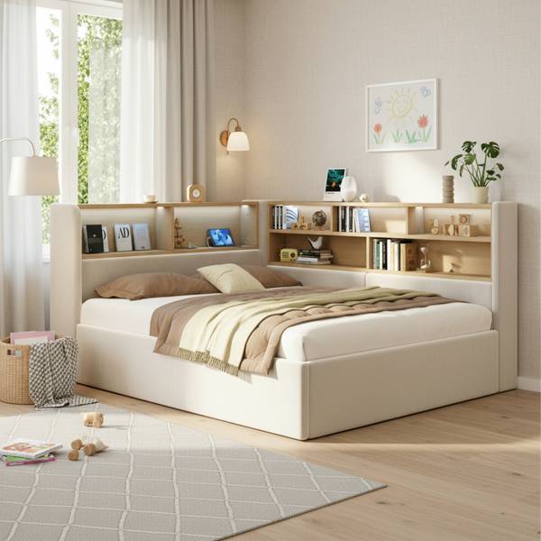 Einzelbett K-1621 Beige - 160 x 215 cm