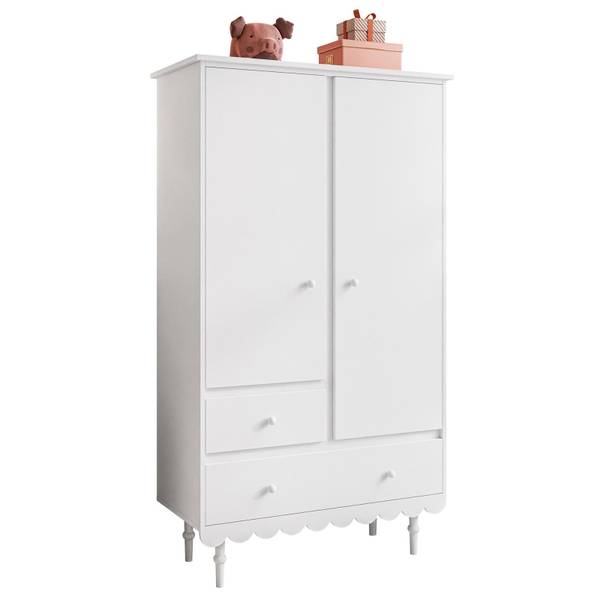 Zweitüriger Kleiderschrank BABUSHKA Weiß
