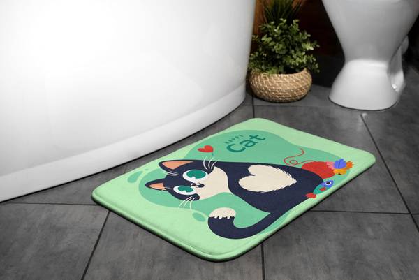 Badteppich Katze Tiere 75 x 45 x 75 cm