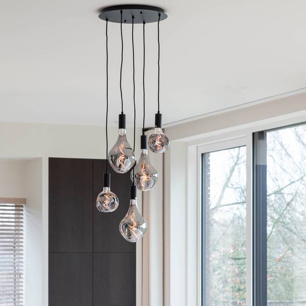 Pendelleuchte SAPA 5 Schwarz - Metall - 40 x 130 x 40 cm
