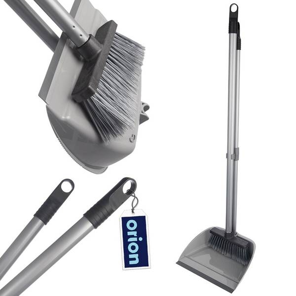 Besen und Kehrschaufel Set 711853 Grau - Kunststoff - 21 x 87 x 25 cm