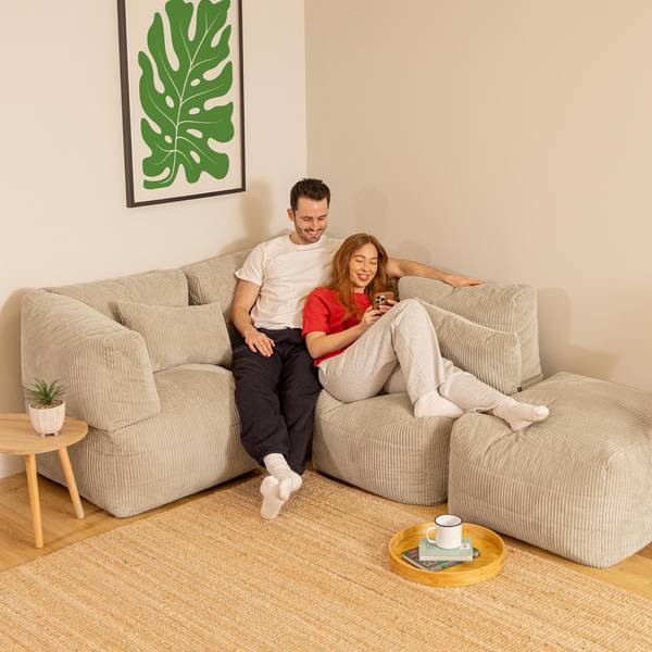 Modulares Sitzsack Sofa Noa 4-tlg. Beige