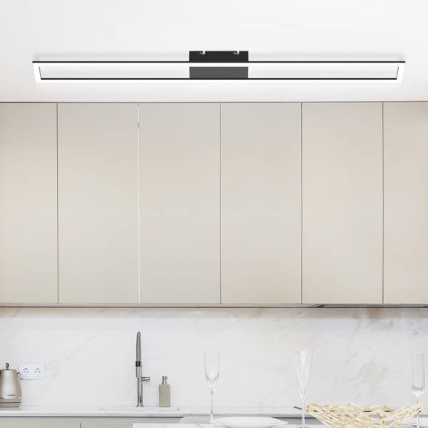 Plafonnier LED Helga Noir - Métal - 11 x 5 x 108 cm