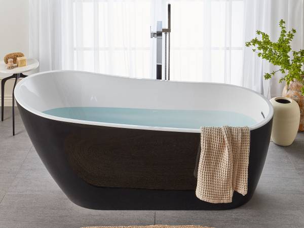 Baignoires autoportantes SOLARTE Noir - Argenté - Blanc - Textile - 78 x 72 x 78 cm