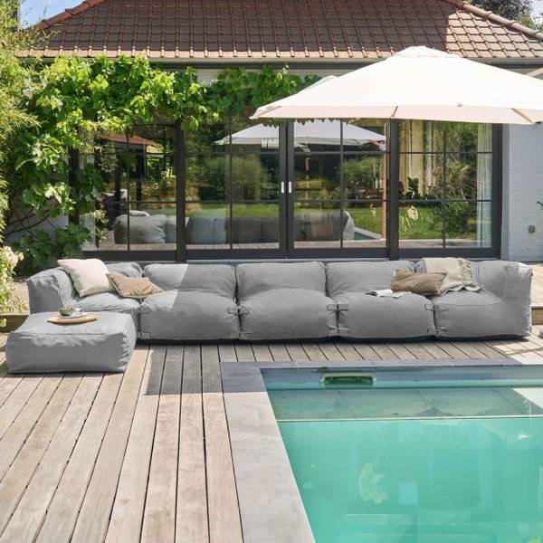 Sofa Mixi 6er-Set Grau - Textil - 85 x 65 x 510 cm