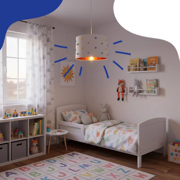 Hängelampe Kinderzimmer Bommeln Grün - Weiß - Gelb - Polyester - Eisen - 35 x 130 x 35 cm