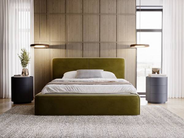 Polsterbett AMARO Dunkelgrün - Liegefläche Breite: 160 cm