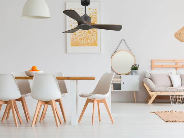 Deckenventilator Principe Schwarz - Metall - 106 x 32 x 106 cm