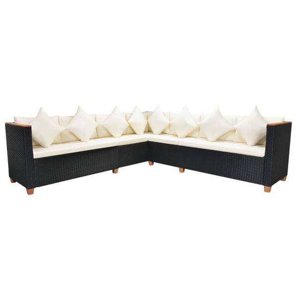 Gartenmöbel-Set 42997 (5-teilig) Schwarz - Polyester - Stahl - 60 x 39 x 95 cm