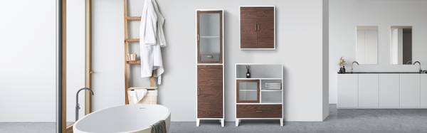 Bad freistehender Lagerschrank Holzwerkstoff - 66 x 87 x 66 cm