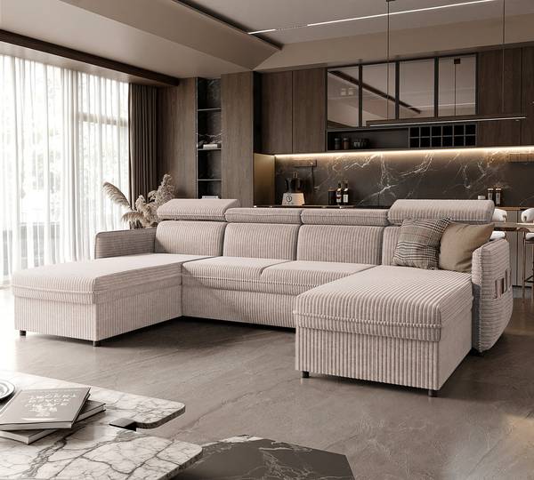 Ecksofa BENI U-Form Beige