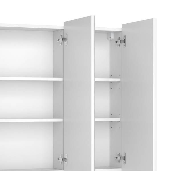 Badspiegelschrank Sola 40819 Weiß - Glas - 100 x 80 x 17 cm