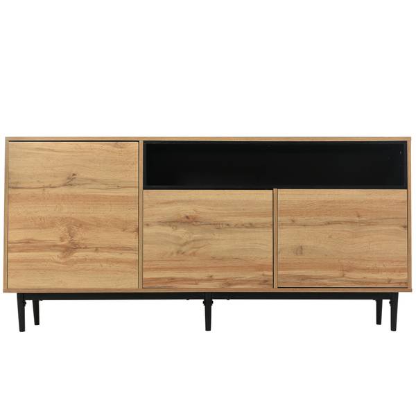 Sideboard Natur Ⅲ Beige - Stahl - 35 x 76 x 160 cm
