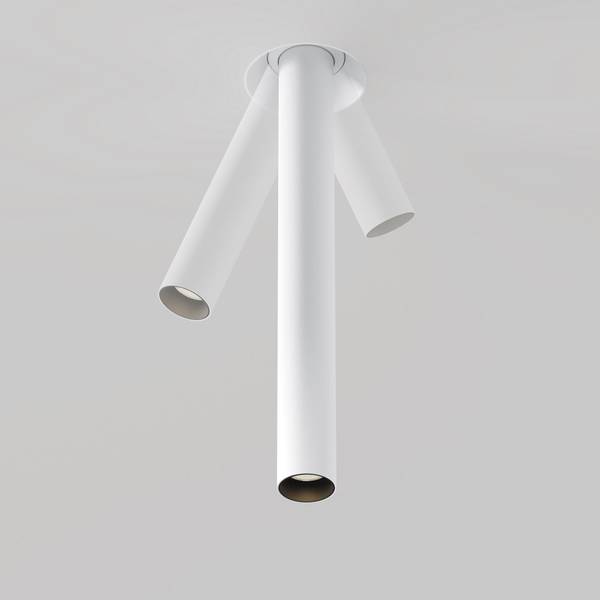 Einbaustrahler Focus T Weiß - Aluminium - 2 x 32 x 2 cm