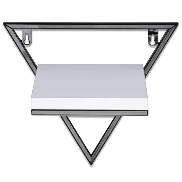 Wandregal 10-1580-cz-b Schwarz - Weiß - Metall - 18 x 28 x 28 cm