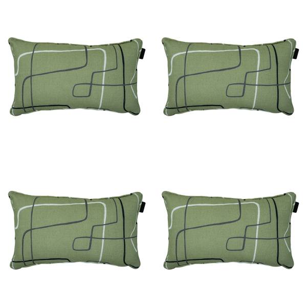 Dekokissen Joah 4er-Set Grün - Textil - 50 x 10 x 30 cm