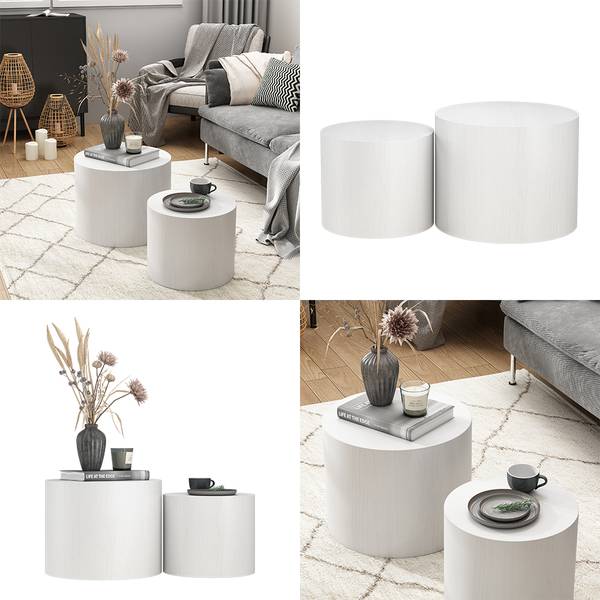 Couchtisch-Set Giva 51639 Reinweiß
