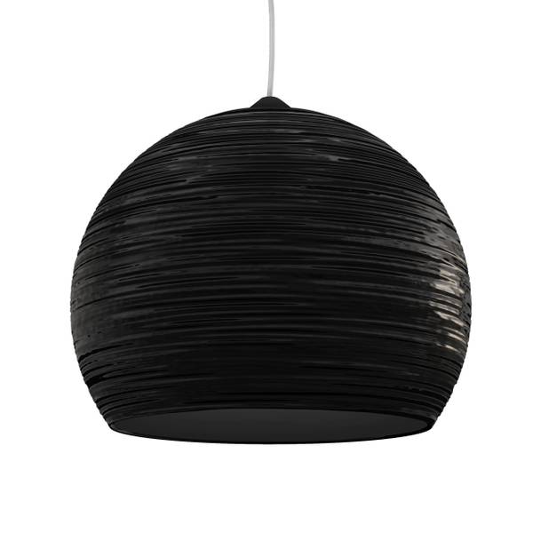 Pendelleuchte Focus Hochglanz Schwarz - Durchmesser Lampenschirm: 50 cm