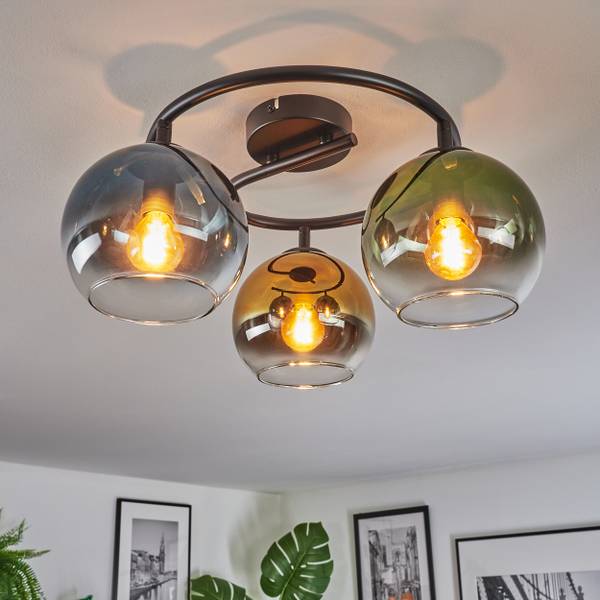 Deckenleuchte Cesaro Blau - Gold - Grün - Metall - 16 x 16 x 16 cm