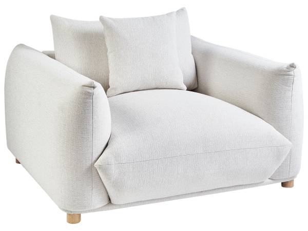 Sitzgruppe LUVOS 7-tlg Braun - Weiß - Textil - 104 x 75 x 104 cm
