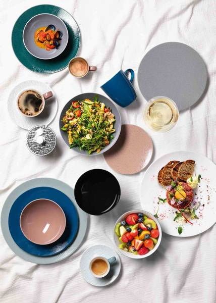 Frühstücks-Set Life Fashion 18-teilig Blau