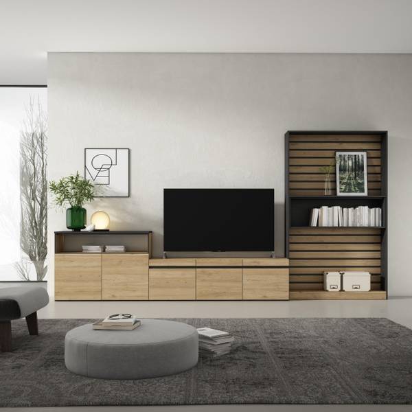 Eetkamerset Cozy Set van 3 zwart - bruin - melamine - 35 x 186 x 360 cm