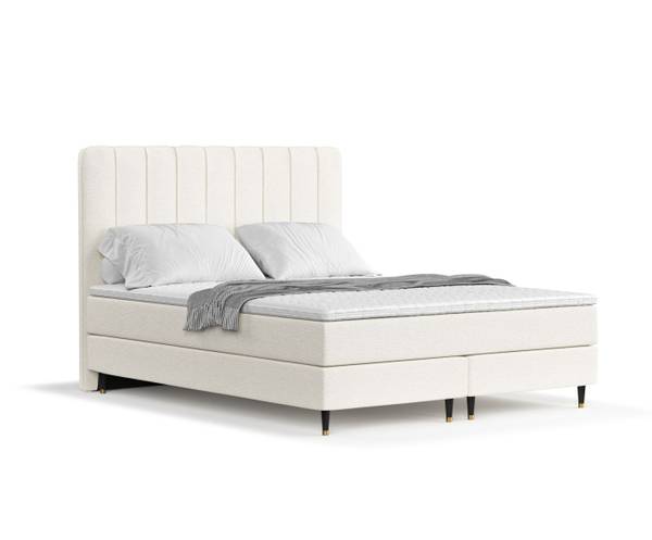Boxspringbett Kobbe  Ecru - Liegefläche Breite: 180 cm