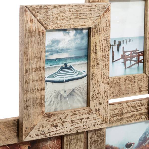 Pêle-mêle ELSA Marron - Bois massif - 3 x 59 x 69 cm