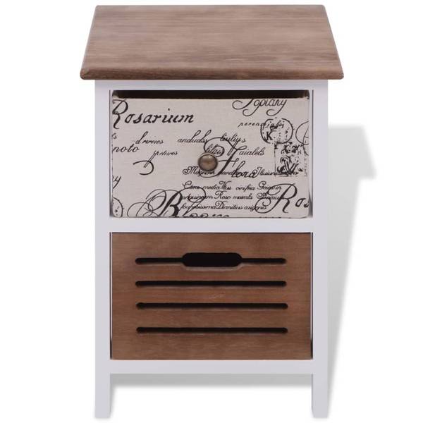 Kast 292286 set van 2 paulownia - 30 x 46 x 28 cm